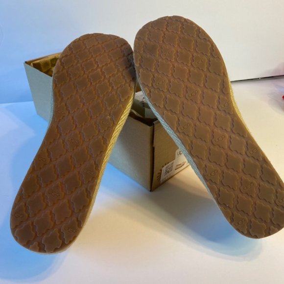 NWOT Nubuck UGG Slip On Chivon Moccasin Espadrilles Cream Women 8.5 - Picture 5 of 8